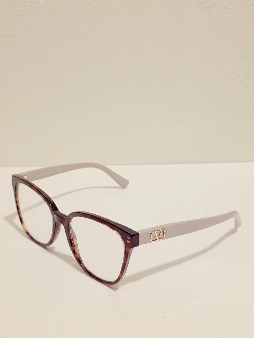 Authentic Valentino VA 3072 5205 Tortoiseshell & Blush Pink Cat-Eye Eyeglasses